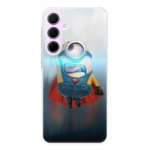 Odolné silikonové pouzdro iSaprio - Mimons Superman 02 - Samsung Galaxy A35 5G obraz