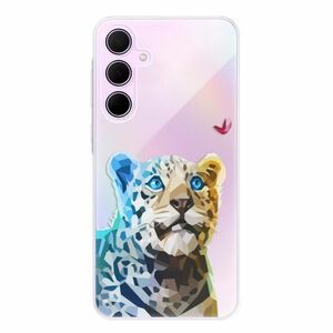 Odolné silikonové pouzdro iSaprio - Leopard With Butterfly - Samsung Galaxy A55 5G obraz