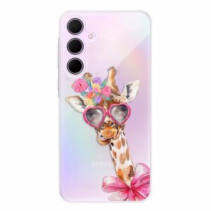 Odolné silikonové pouzdro iSaprio - Lady Giraffe - Samsung Galaxy A55 5G obraz