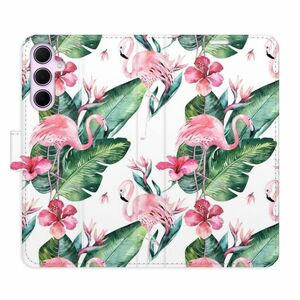 Flipové pouzdro iSaprio - Flamingos Pattern - Samsung Galaxy A35 5G obraz