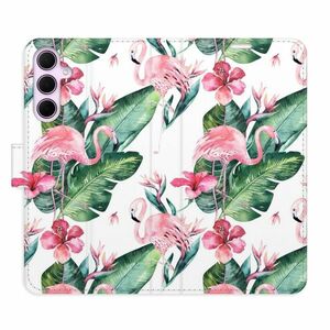 Flipové pouzdro iSaprio - Flamingos Pattern - Samsung Galaxy A55 5G obraz