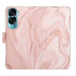 Flipové pouzdro iSaprio - RoseGold Marble - Honor 90 Lite 5G obraz