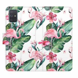 Flipové pouzdro iSaprio - Flamingos Pattern - Samsung Galaxy A71 obraz