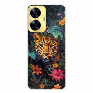 Odolné silikonové pouzdro iSaprio - Flower Jaguar - Realme C55 obraz