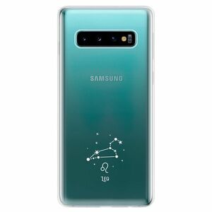 Odolné silikonové pouzdro iSaprio - čiré - Lev - Samsung Galaxy S10 obraz