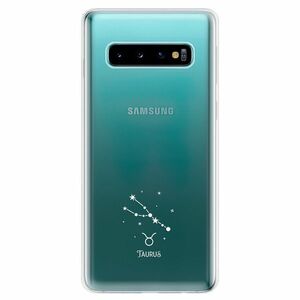 Odolné silikonové pouzdro iSaprio - čiré - Býk - Samsung Galaxy S10 obraz