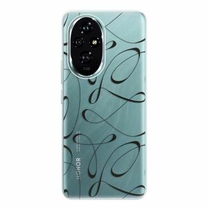 Odolné silikonové pouzdro iSaprio - Fancy - black - Honor 200 obraz