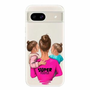 Odolné silikonové pouzdro iSaprio - Super Mama - Two Girls - Google Pixel 8a obraz