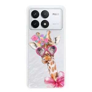 Odolné silikonové pouzdro iSaprio - Lady Giraffe - Poco F6 Pro obraz