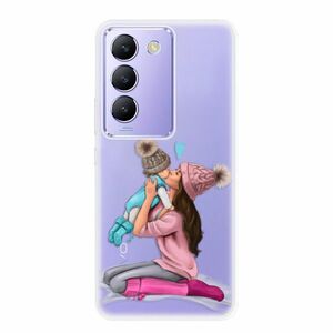 Odolné silikonové pouzdro iSaprio - Kissing Mom - Brunette and Boy - Vivo V40 SE 4G/5G obraz