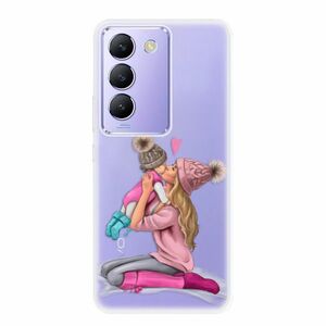 Odolné silikonové pouzdro iSaprio - Kissing Mom - Blond and Girl - Vivo V40 SE 4G/5G obraz