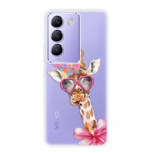 Odolné silikonové pouzdro iSaprio - Lady Giraffe - Vivo V40 SE 4G/5G obraz