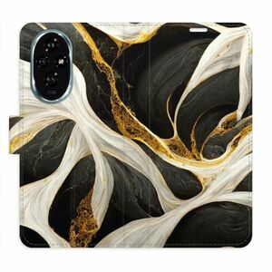 Flipové pouzdro iSaprio - BlackGold Marble - Honor 200 obraz