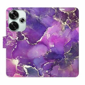 Flipové pouzdro iSaprio - Purple Marble - Poco F6 obraz