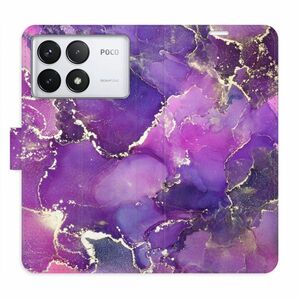 Flipové pouzdro iSaprio - Purple Marble - Poco F6 Pro obraz