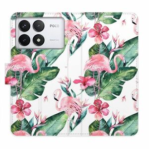 Flipové pouzdro iSaprio - Flamingos Pattern - Poco F6 Pro obraz