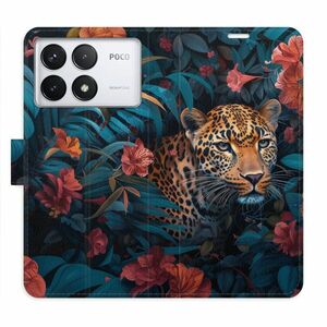 Flipové pouzdro iSaprio - Flower Jaguar 02 - Poco F6 Pro obraz