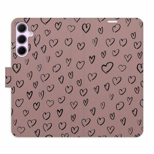 Flipové pouzdro iSaprio - Heart Dark 02 - Samsung Galaxy A35 5G obraz