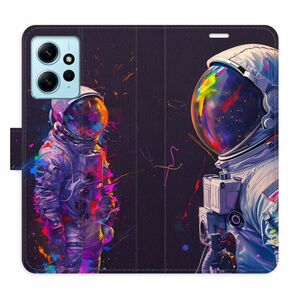 Flipové pouzdro iSaprio - Neon Astronaut 02 - Xiaomi Redmi Note 12 5G obraz