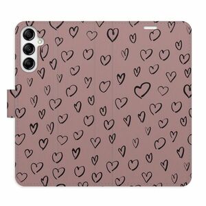 Flipové pouzdro iSaprio - Heart Dark 02 - Samsung Galaxy A14 / A14 5G obraz