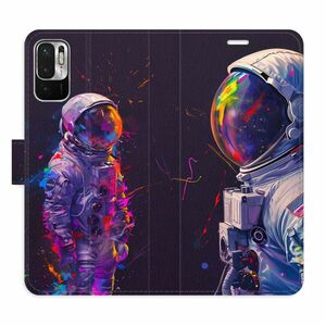 Flipové pouzdro iSaprio - Neon Astronaut 02 - Xiaomi Redmi Note 10 5G obraz