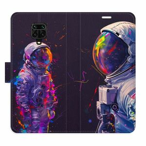 Flipové pouzdro iSaprio - Neon Astronaut 02 - Xiaomi Redmi Note 9 Pro / Note 9S obraz