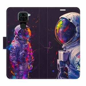 Flipové pouzdro iSaprio - Neon Astronaut 02 - Xiaomi Redmi Note 9 obraz