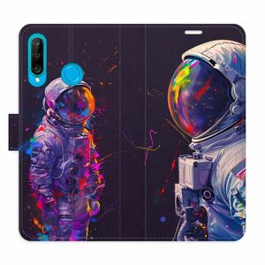 Flipové pouzdro iSaprio - Neon Astronaut 02 - Huawei P30 Lite obraz