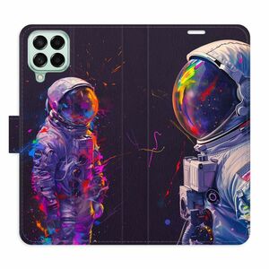 Flipové pouzdro iSaprio - Neon Astronaut 02 - Samsung Galaxy M53 5G obraz