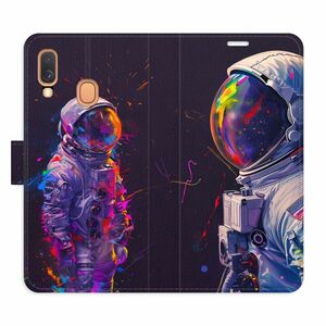 Flipové pouzdro iSaprio - Neon Astronaut 02 - Samsung Galaxy A40 obraz