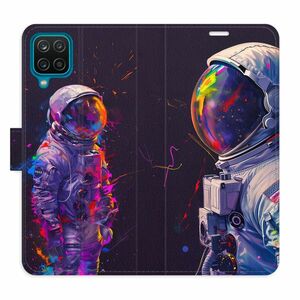 Flipové pouzdro iSaprio - Neon Astronaut 02 - Samsung Galaxy A12 obraz