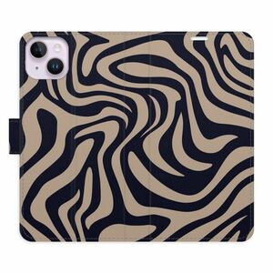 Flipové pouzdro iSaprio - Zebra Black 02 - iPhone 14 Plus obraz