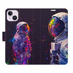 Flipové pouzdro iSaprio - Neon Astronaut 02 - iPhone 14 Plus obraz