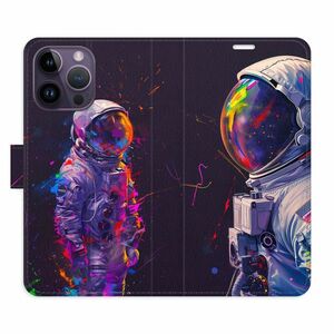 Flipové pouzdro iSaprio - Neon Astronaut 02 - iPhone 14 Pro Max obraz