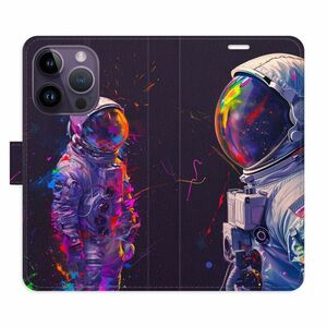 Flipové pouzdro iSaprio - Neon Astronaut 02 - iPhone 14 Pro obraz