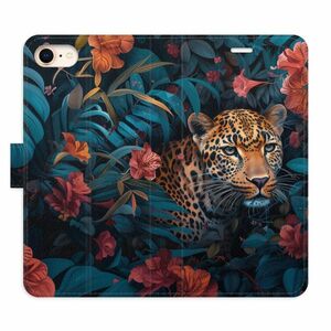 Flipové pouzdro iSaprio - Flower Jaguar 02 - iPhone 7/8/SE 2020 obraz