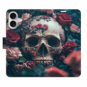 Flipové pouzdro iSaprio - Skull in Roses 02 - iPhone 16 obraz