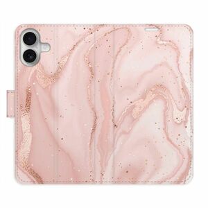 Flipové pouzdro iSaprio - RoseGold Marble - iPhone 16 Plus obraz