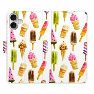 Flipové pouzdro iSaprio - Ice Cream Pattern - iPhone 16 Plus obraz