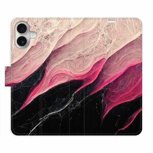 Flipové pouzdro iSaprio - BlackPink Marble - iPhone 16 Plus obraz