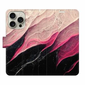 Flipové pouzdro iSaprio - BlackPink Marble - iPhone 16 Pro obraz