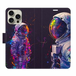 Flipové pouzdro iSaprio - Neon Astronaut 02 - iPhone 16 Pro Max obraz