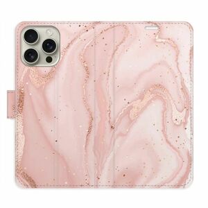 Flipové pouzdro iSaprio - RoseGold Marble - iPhone 16 Pro Max obraz