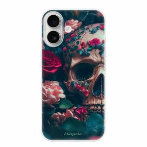 Odolné silikonové pouzdro iSaprio - Skull in Roses - iPhone 16 obraz