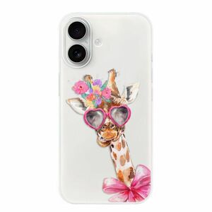 Odolné silikonové pouzdro iSaprio - Lady Giraffe - iPhone 16 obraz