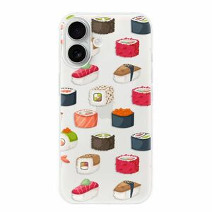 Odolné silikonové pouzdro iSaprio - Sushi Pattern - iPhone 16 obraz