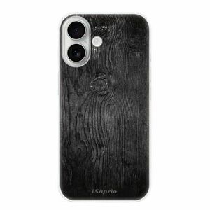 Odolné silikonové pouzdro iSaprio - Black Wood 13 - iPhone 16 obraz