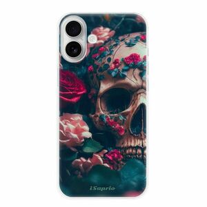 Odolné silikonové pouzdro iSaprio - Skull in Roses - iPhone 16 Plus obraz