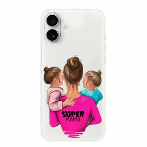 Odolné silikonové pouzdro iSaprio - Super Mama - Two Girls - iPhone 16 Plus obraz