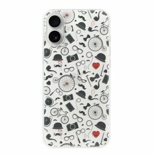 Odolné silikonové pouzdro iSaprio - Vintage Pattern 01 - black - iPhone 16 Plus obraz